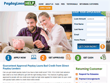 Tablet Screenshot of paydayloanhelp.org